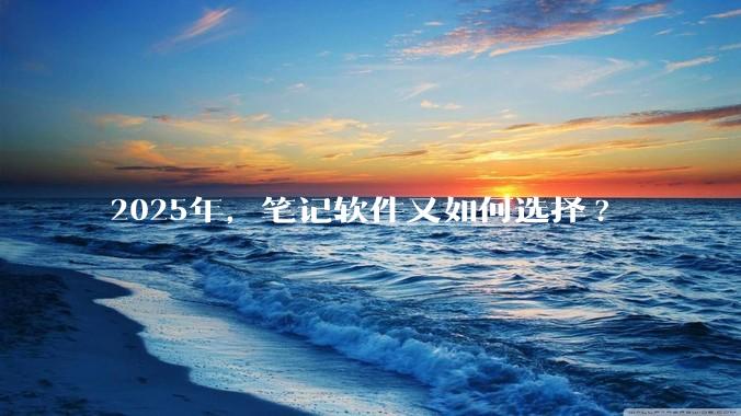 2025年，笔记软件又如何选择?