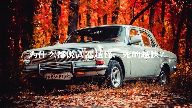 为什么都说武器越怪，死的越快？