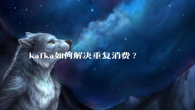 kafka如何解决重复消费?