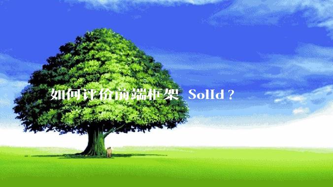 如何评价前端框架 Solid?
